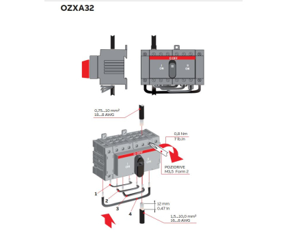 OZXA32 Комплект для параллельного соединения 6mm2 (1SCA022683R4110) ABB