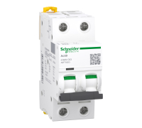 Автоматичний вимикач 63А, 2 полюси, крива С, Acti9 iC60N A9F79263 Schneider Electric