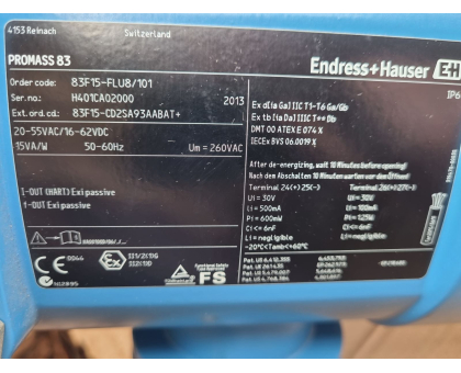 Promass 83F15 витратомір коріолісовий