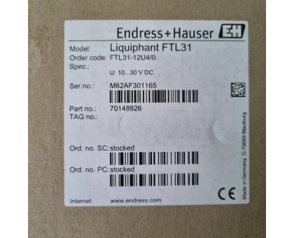 Сигналізатор (датчик) рівня вібраційний Endress+Hauser Liquiphant FTL31