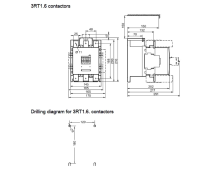 3RT1064-2AP36, контактор 110 кВт, 220...240В AC/DC SIEMENS