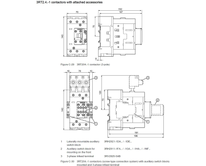 3RT2045-1AB00, контактор 80А 24В AC 1NO+1NC SIEMENS