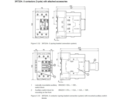 3RT2045-1AB00, контактор 80А 24В AC 1NO+1NC SIEMENS