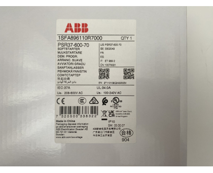 PSR37-600-70 плавний пуск 18,5 кВт, пристрій плавного пуску 37А ABB (1SFA896110R7000)