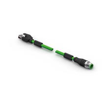ZC1V023 З'єднувальний кабель M12×1; 8-контактний, X-кодування - RJ45; 8-контактний, Wenglor